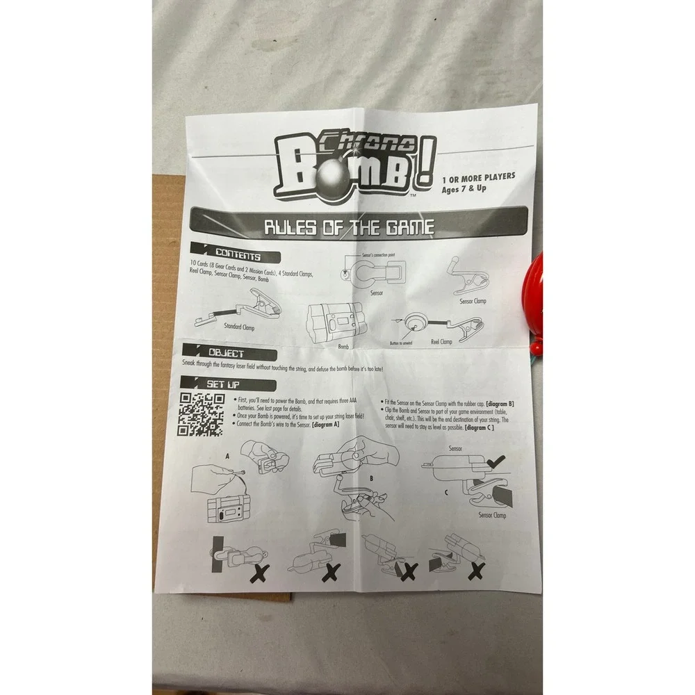 Patch Products Chrono Bomb Laser Field Mission Action Game Spy Theme ages 7+‎